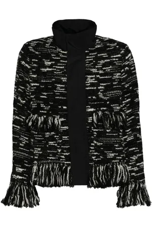 SACAI Strickjacke mit Fransensaum