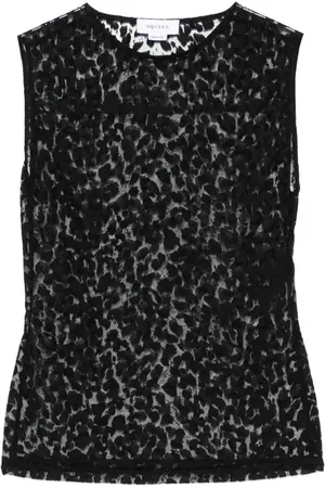 Alexander McQueen Oberteil mit Leopardenmuster