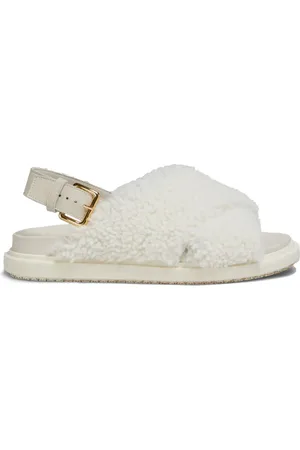 Marni Fußbett Shearling-Sandalen