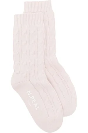N.PEAL Socken mit Zopfmuster