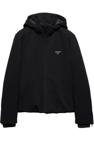 Prada Kapuzenjacke mit Logo-Applikation