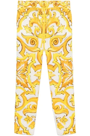 Dolce & Gabbana Weite Hose mit Majolica-Print