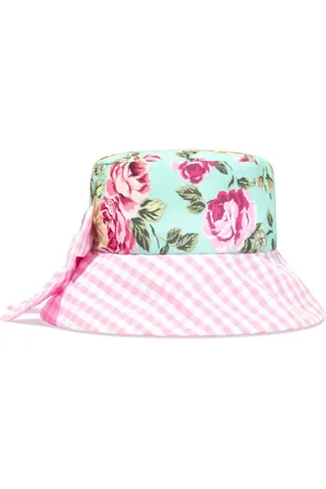 Selini Action Karierter Fischerhut mit Blumen