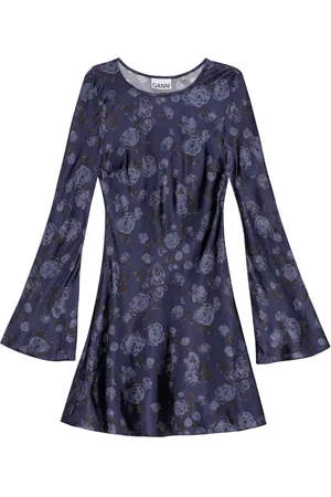 Ganni Kurzes Skaterkleid aus Satin