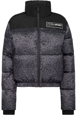 Philipp Plein Gefütterte Jacke mit Leoparden-Print