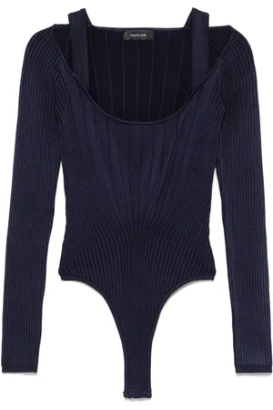 MUGLER Body mit U-Boot-Ausschnitt
