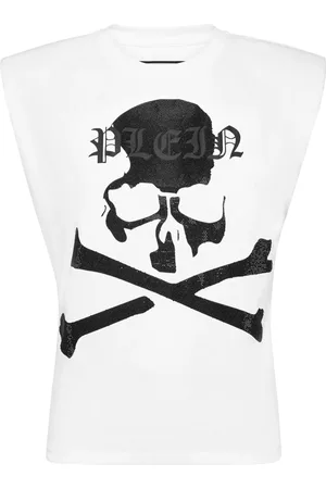 Philipp Plein Tanktop mit Strass-Totenkopf
