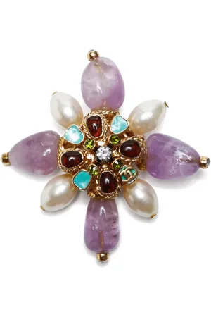 CHANEL 2005 Brosche mit Blumenstein