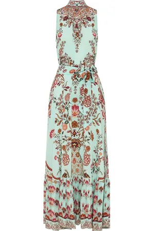 Camilla Langes Seidenkleid mit Print