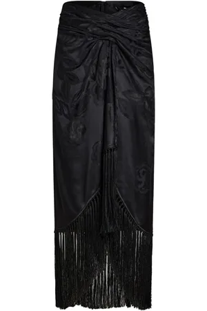 Etro Jacquard-Maxirock mit Fransen