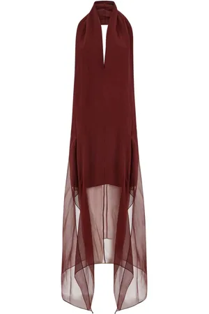 Salvatore Ferragamo Seidenkleid mit Neckholder-Ausschnitt
