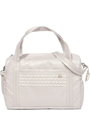 PAZ RODRIGUEZ Wickeltasche mit Häkelbesatz