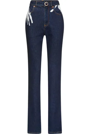 AREA Straight-Leg-Jeans mit Handprint