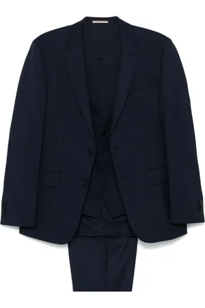 HUGO BOSS Dreiteiliger Anzug mit Mini-Karo