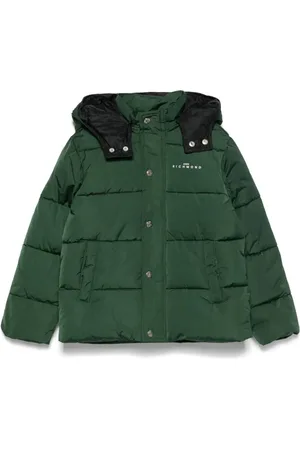 John Richmond Gefütterte Jacke mit Logo-Print