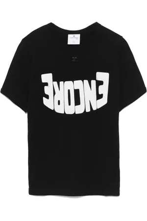 Courrèges T-Shirt mit Slogan-Print