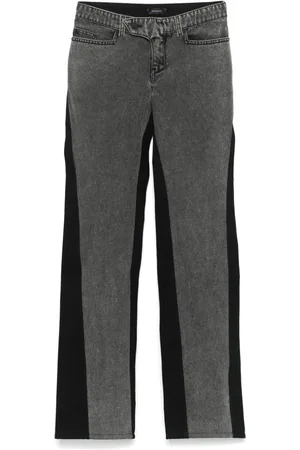 MUGLER Zweifarbige Straight-Leg-Jeans