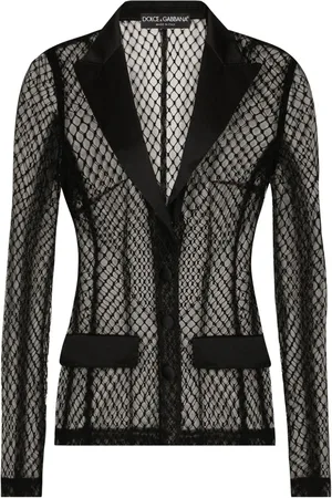 Dolce & Gabbana Einreihige Jacke aus Mesh