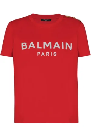 Balmain T-Shirt mit Schulterknöpfen