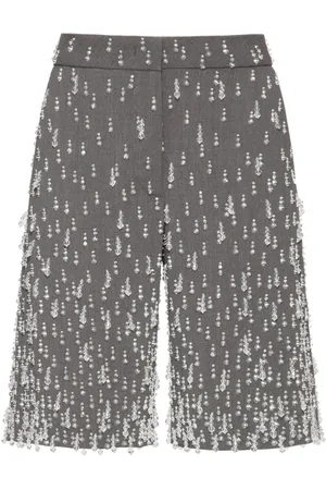 VALENTINO GARAVANI Tief sitzende Shorts mit Kristalltropfen