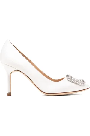 Manolo Blahnik Hangisi Pumps aus Satin 90mm