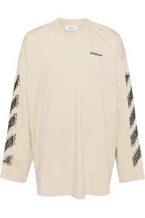 OFF-WHITE Langarmshirt mit Logo-Stickerei