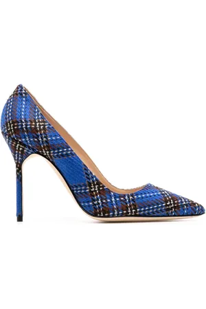 Manolo Blahnik Pumps mit Schottenkaro