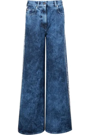 PORTS 1961 Unique Jacquard-Jeans mit weitem Bein