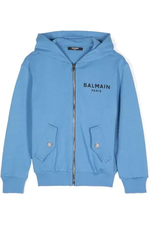 Balmain Kapuzenjacke mit Logo-Print