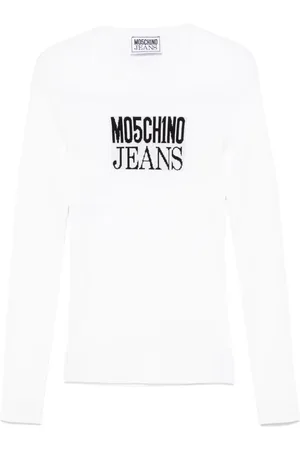 Moschino Jacquard-T-Shirt mit Logo