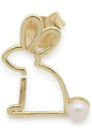 Aliita 9kt Conejito Gelbgoldohrring mit Perle