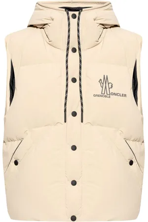 Moncler Gefütterte Weste mit Logo-Print