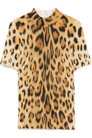 Oscar de la Renta T-Shirt mit Jaguar-Muster