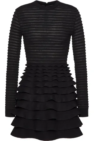 VALENTINO GARAVANI Gestuftes Minikleid mit Rippung