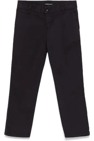 Emporio Armani Halbhohe Straight-Leg-Chino