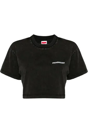 Ground Zero Cropped-T-Shirt mit Logo-Print