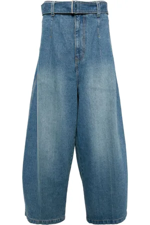 SONGZIO Geschwungene Jeans mit Gürtel