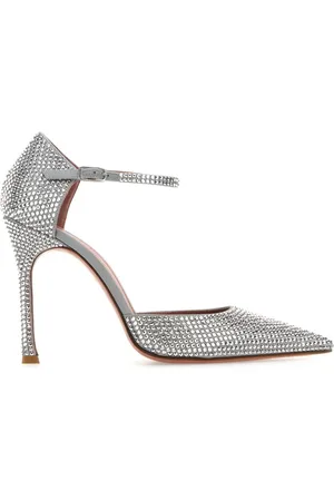 Amina Muaddi Pumps mit Kristallen