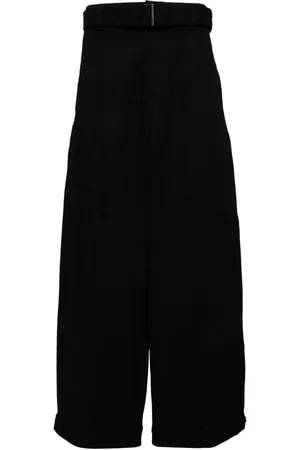 SONGZIO Weite Curve Jeans mit Gürtel