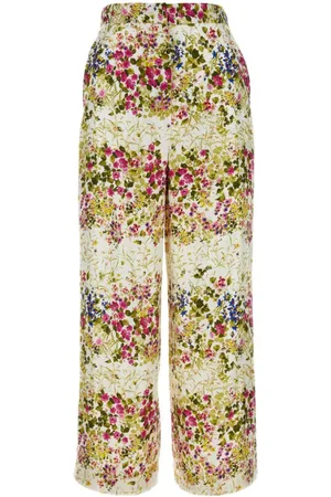 Max Mara Opersos Satinhose mit Print