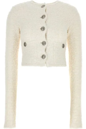 Balenciaga Cropped-Jacke mit Rundhalsausschnitt