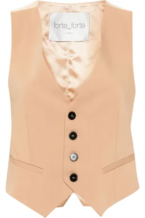 FORTE FORTE Weste mit Satindetails