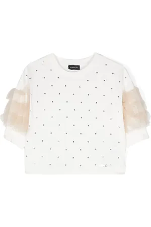 MONNALISA T-Shirt mit Tüllbesatz