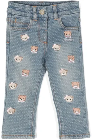 MONNALISA Jeans mit Teddy-Stickerei