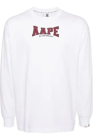 A Bathing Ape Langarmshirt mit Logo-Print