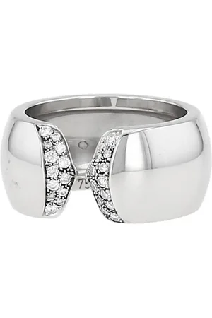 Cartier 2000er pre-owned 18kt C de Weißgoldring mit Diamant