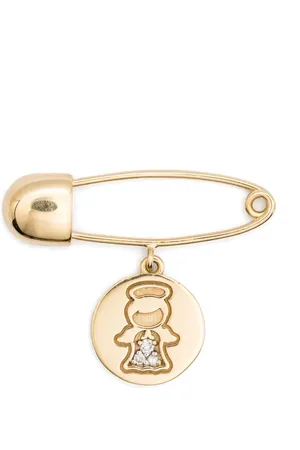 Brumani 18kt Guardian Angel Gelbgoldanstecknadel mit Diamanten