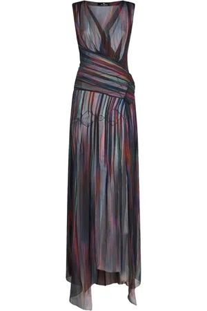 Etro Langes Seidenkleid mit Print