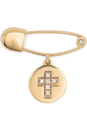 Brumani 18kt Gelbgold-Kreuzanstecknadel mit Diamant