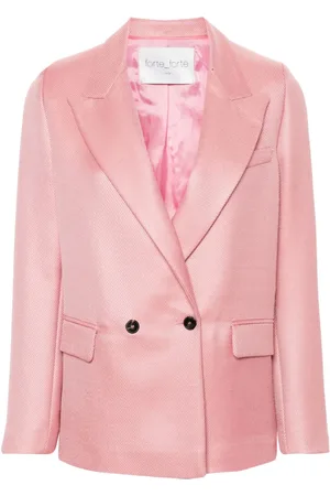 FORTE FORTE Doppelreihiger Blazer mit Streifen